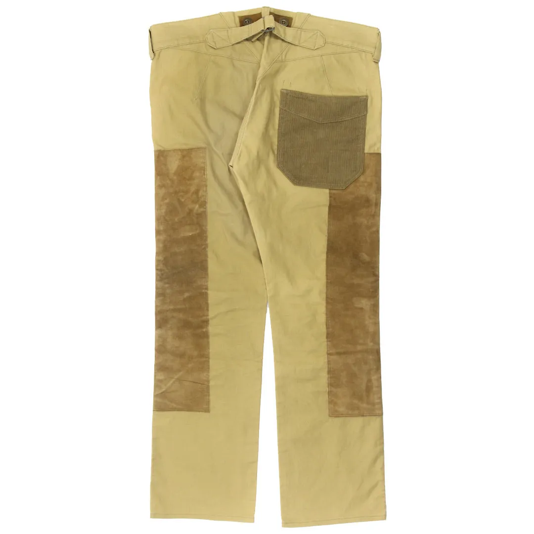 Junya Watanabe Suede paneled cinch back trousers 32