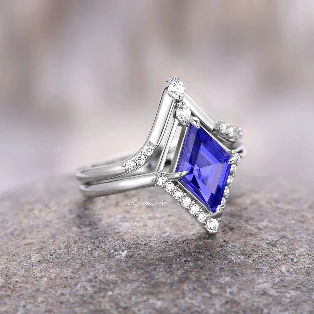 Kite Tanzanite Ring Set- Sterling Silver