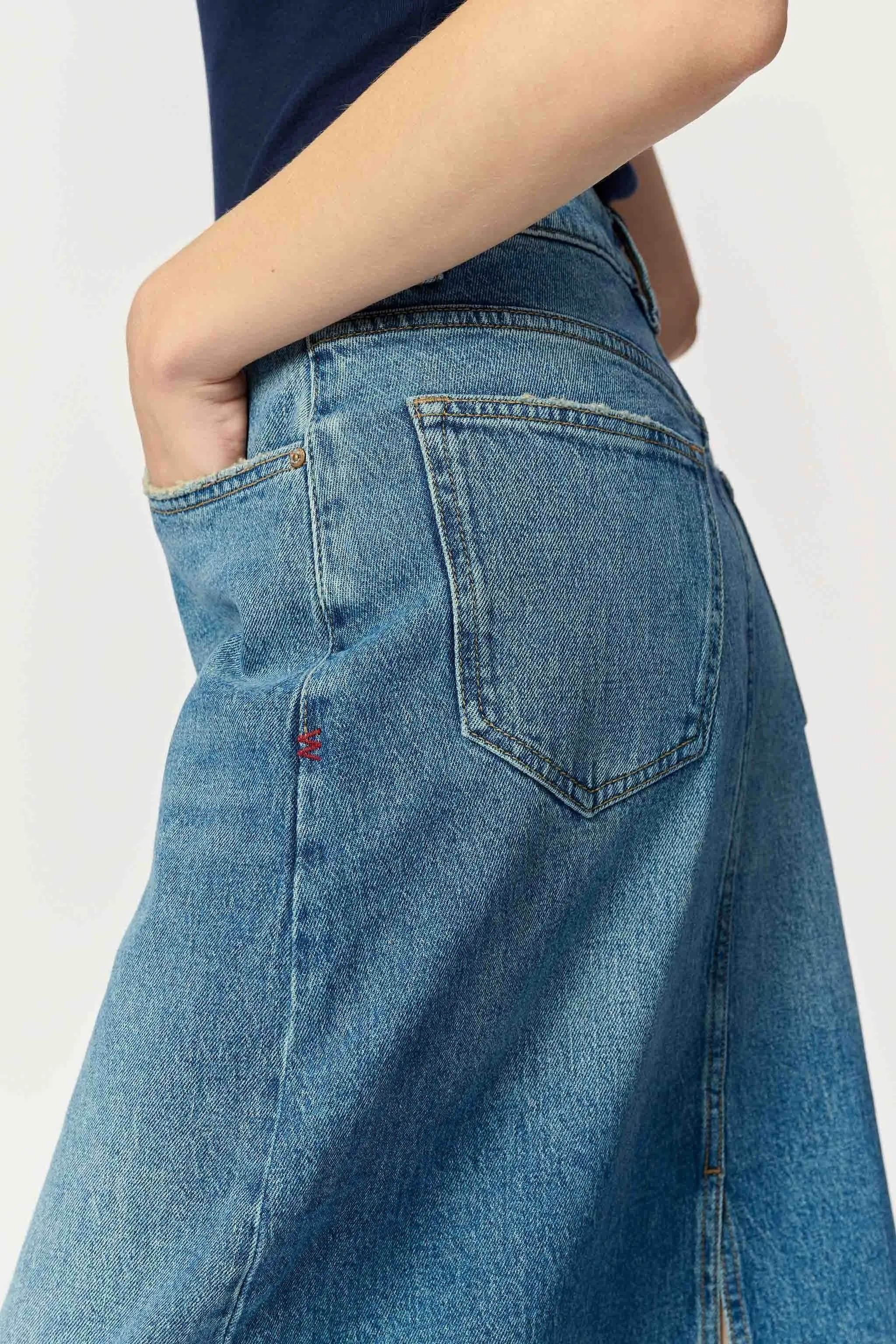 LIN - DENIM SKIRT | ROCKAWAY