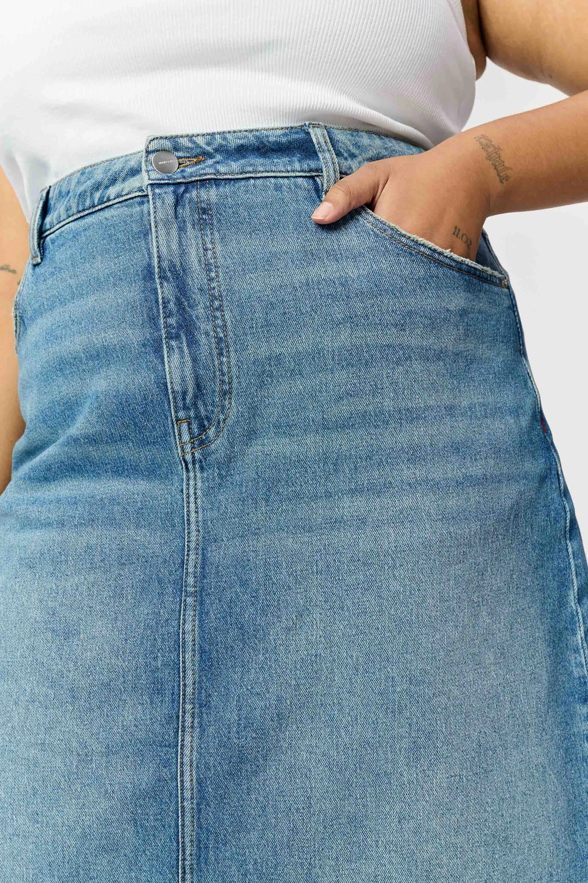 LIN PLUS - DENIM SKIRT | ROCKAWAY