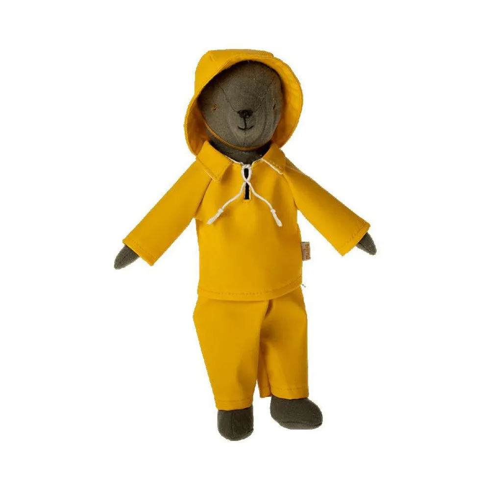 Maileg rainwear with hat for teddy dad