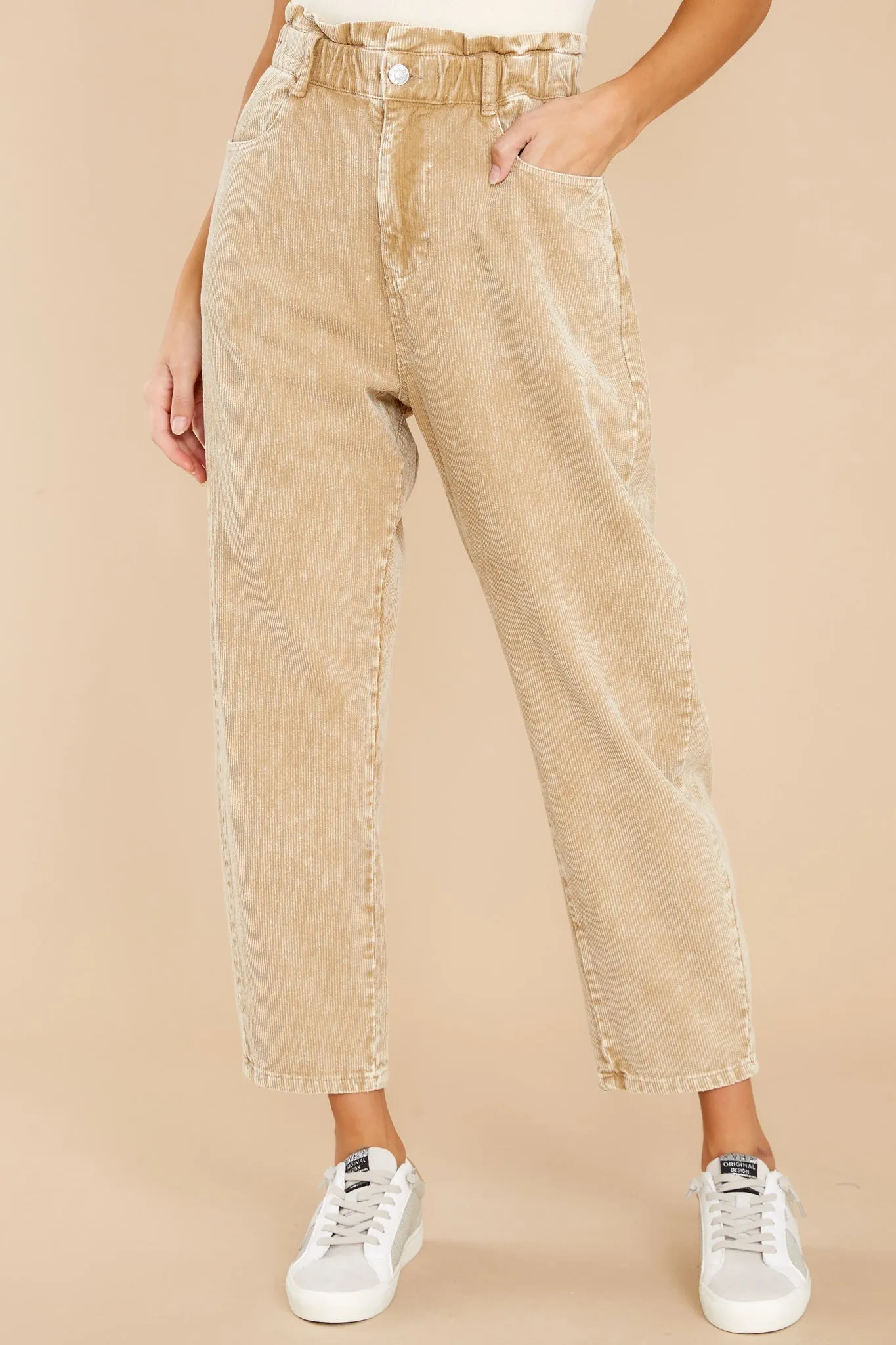 Making An Impact Tan Corduroy Pants