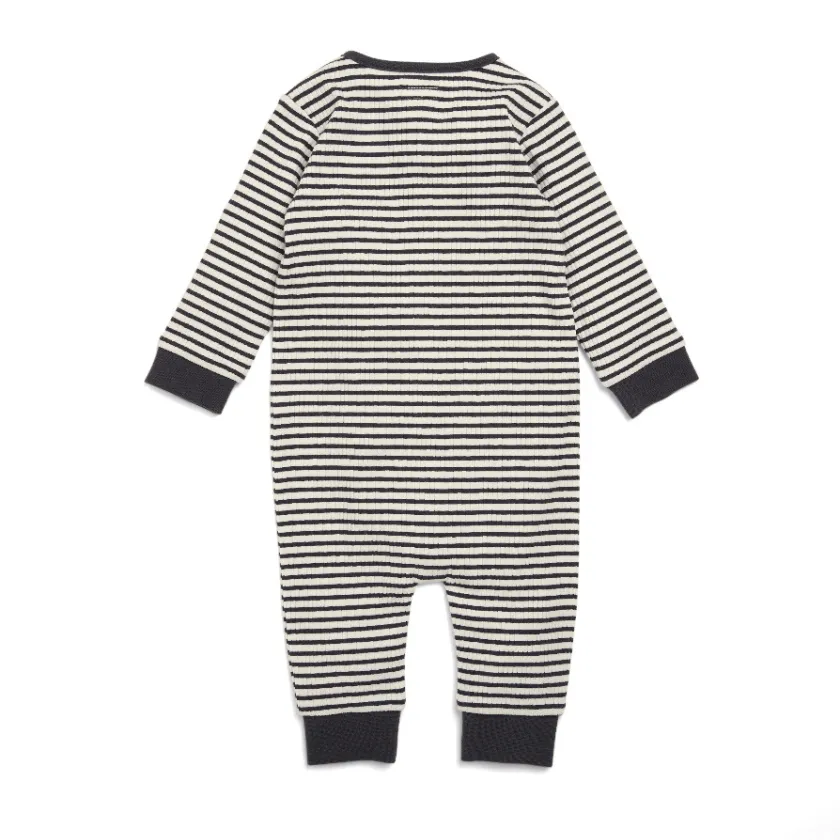 Mamas and Papas Stripe Ribbed Romper