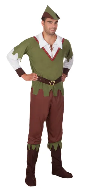 Mens Forest Hunter Robin Hood Medieval Costume