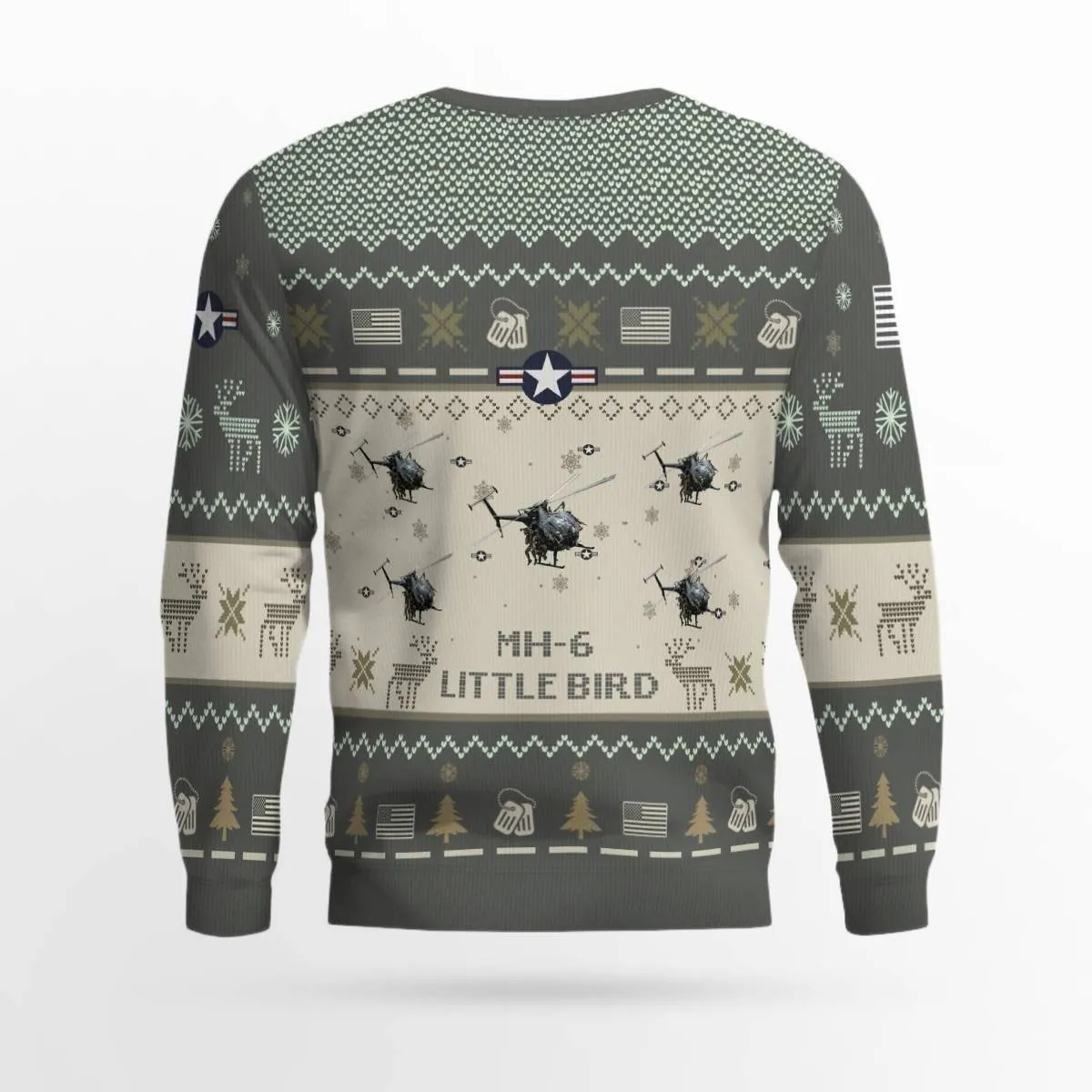 MH-6 Little Bird MH6 Aircraft Ugly Sweater, Ugly Sweater Christmas Shirt for Men Dad Veteran