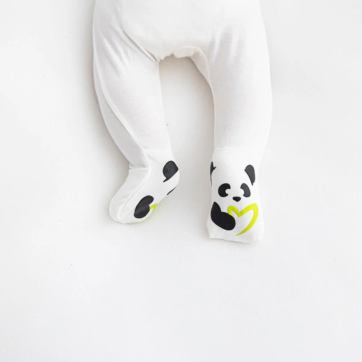 Milk White Bamboo Convertible Footie