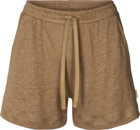 Mimi Linen Shorts - Brown Mustard