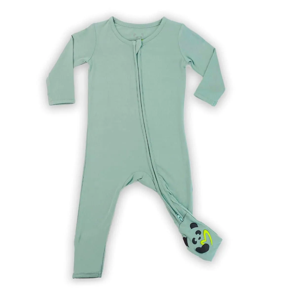 Misty Green Bamboo Convertible Footie