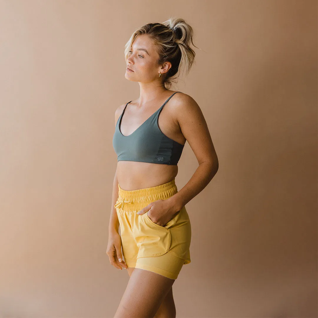 Mustard Lunge Shorts