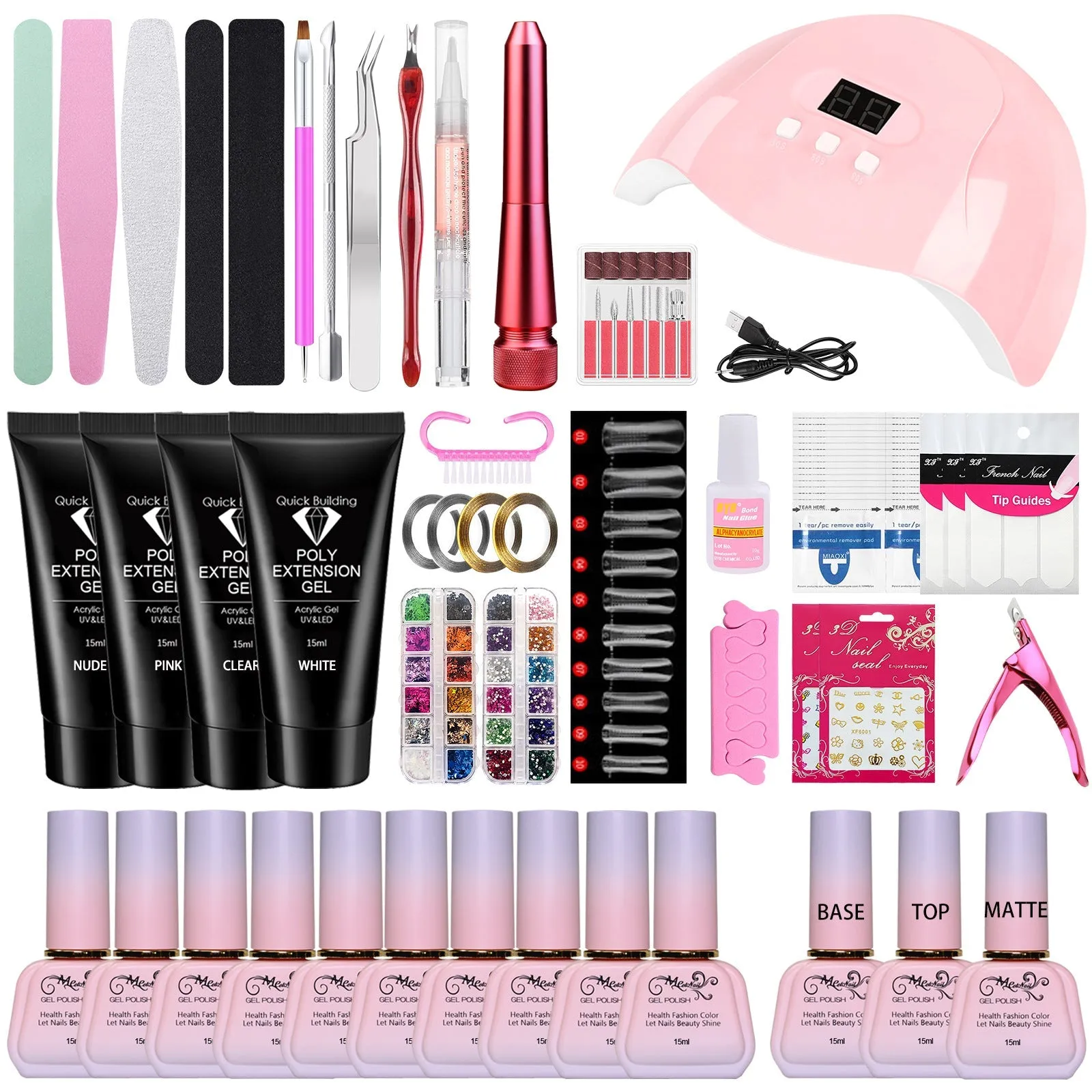 Nail Beauty Tool Set 15ml UV Polish Manicure Set DIY