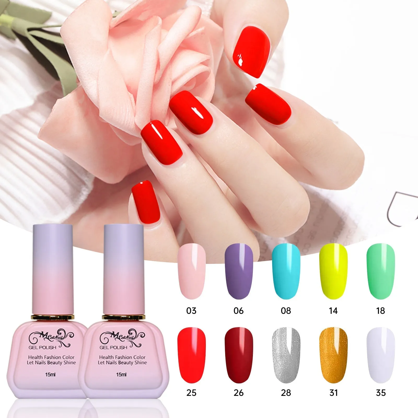 Nail Beauty Tool Set 15ml UV Polish Manicure Set DIY