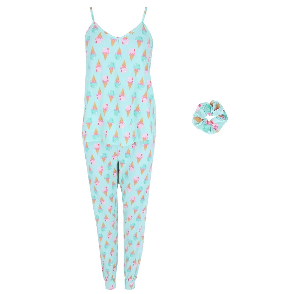 Not a Morning Person Women's Plus Size Ice Cream Jogger PJ Set