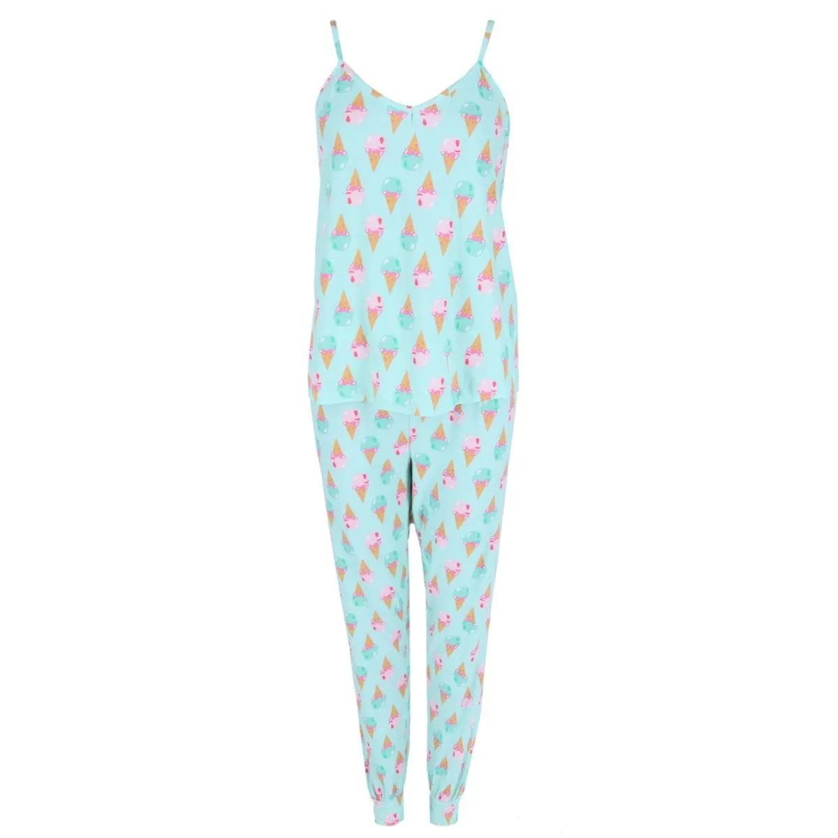 Not a Morning Person Women's Plus Size Ice Cream Jogger PJ Set