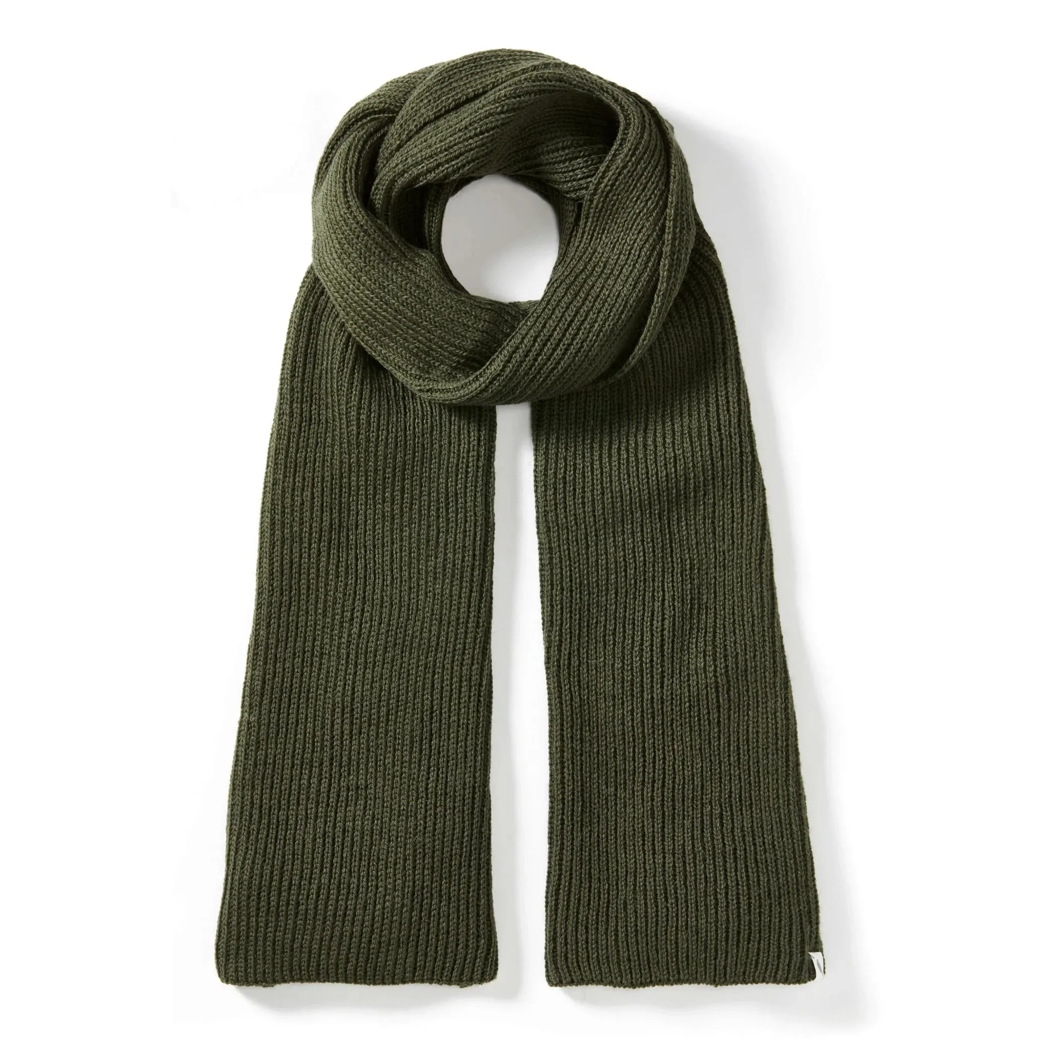 Olive Porter Ribbed Wool Scarf