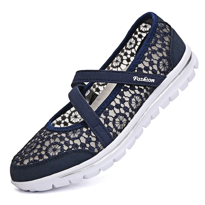 Owlkay Lace Breathable Casual Flat Shoes