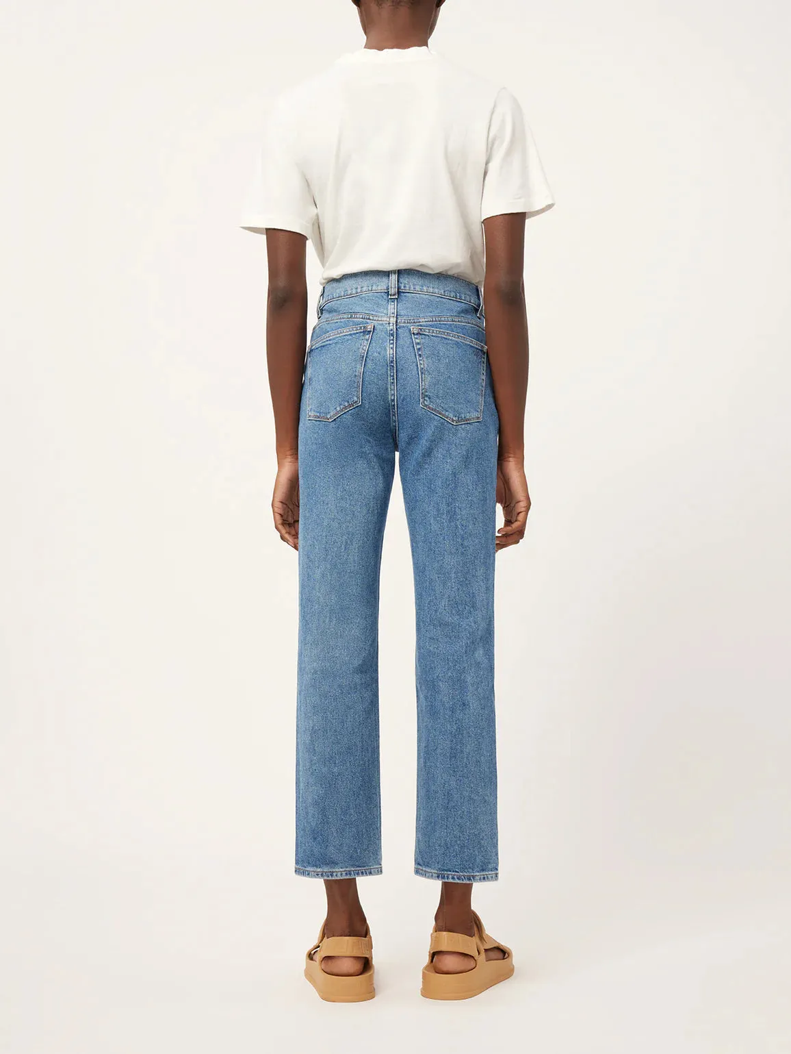 'Patti' Blue Rapid Vintage High Rise Straight Jeans