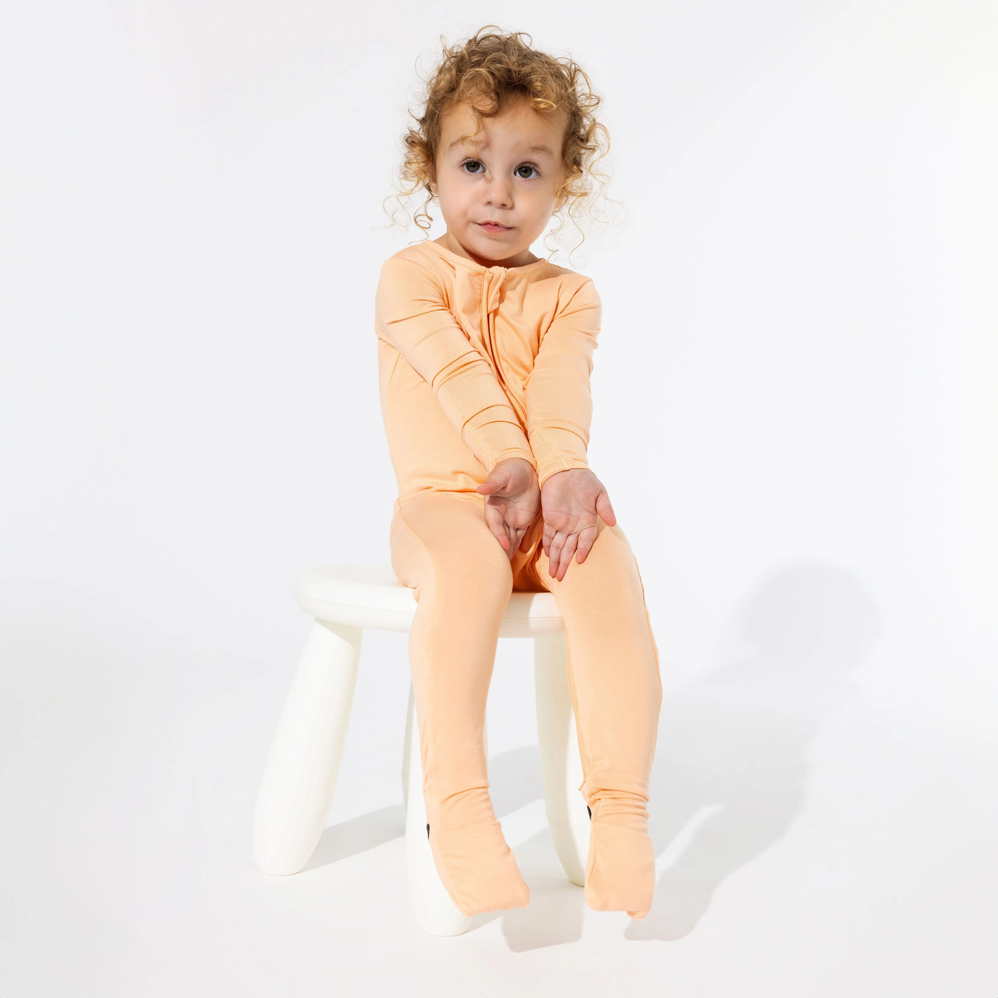 Peach Fuzz Bamboo Convertible Footie