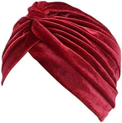 Pleated Stretch Ruffle Women Velvet Hat Cover