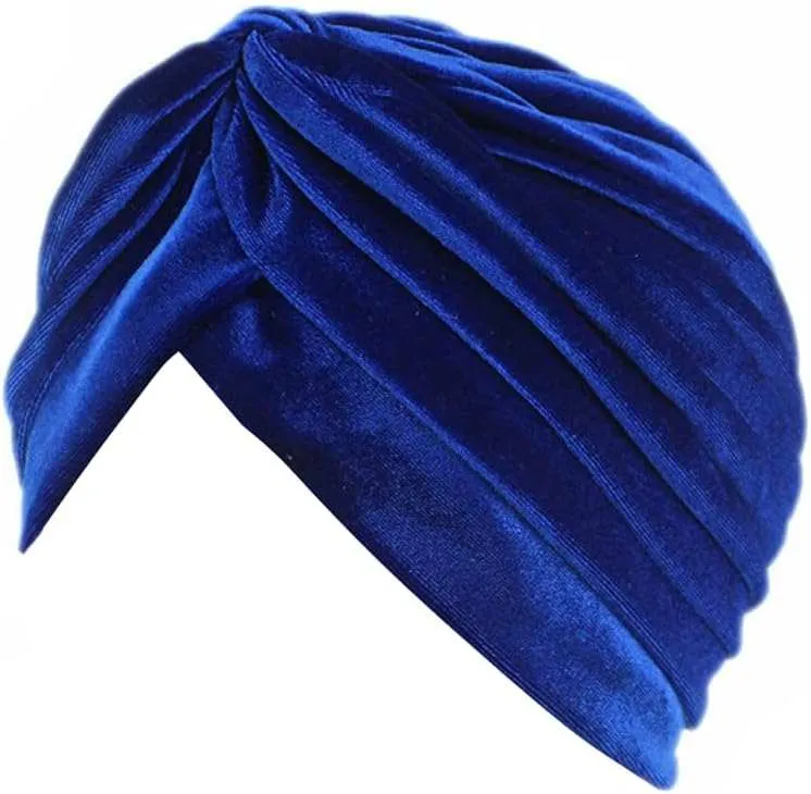 Pleated Stretch Ruffle Women Velvet Hat Cover