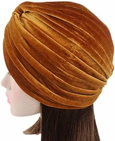 Pleated Stretch Ruffle Women Velvet Hat Cover