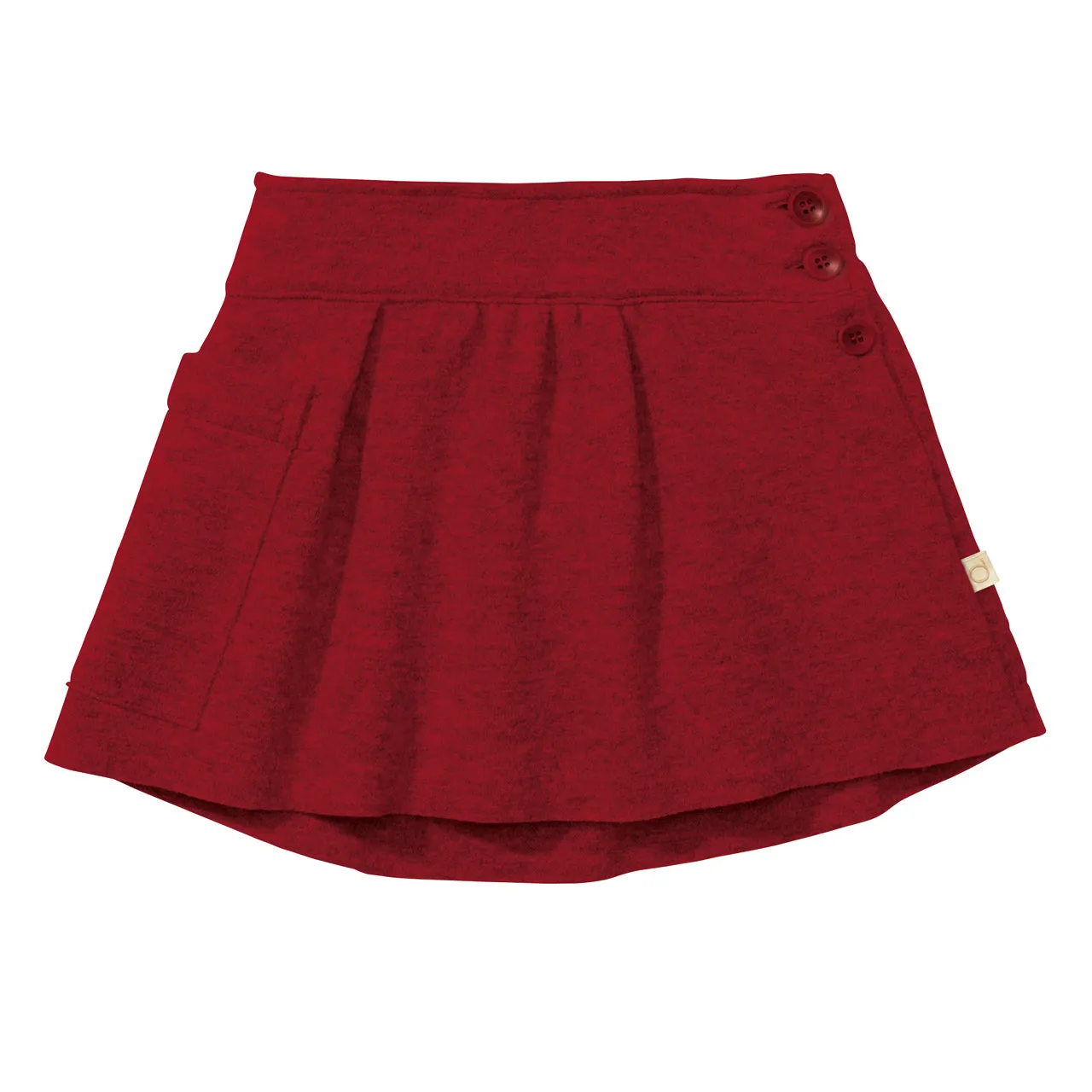 Pocket Skirt 100% Boiled Wool - Bordeaux (9-10y ) *Last One!