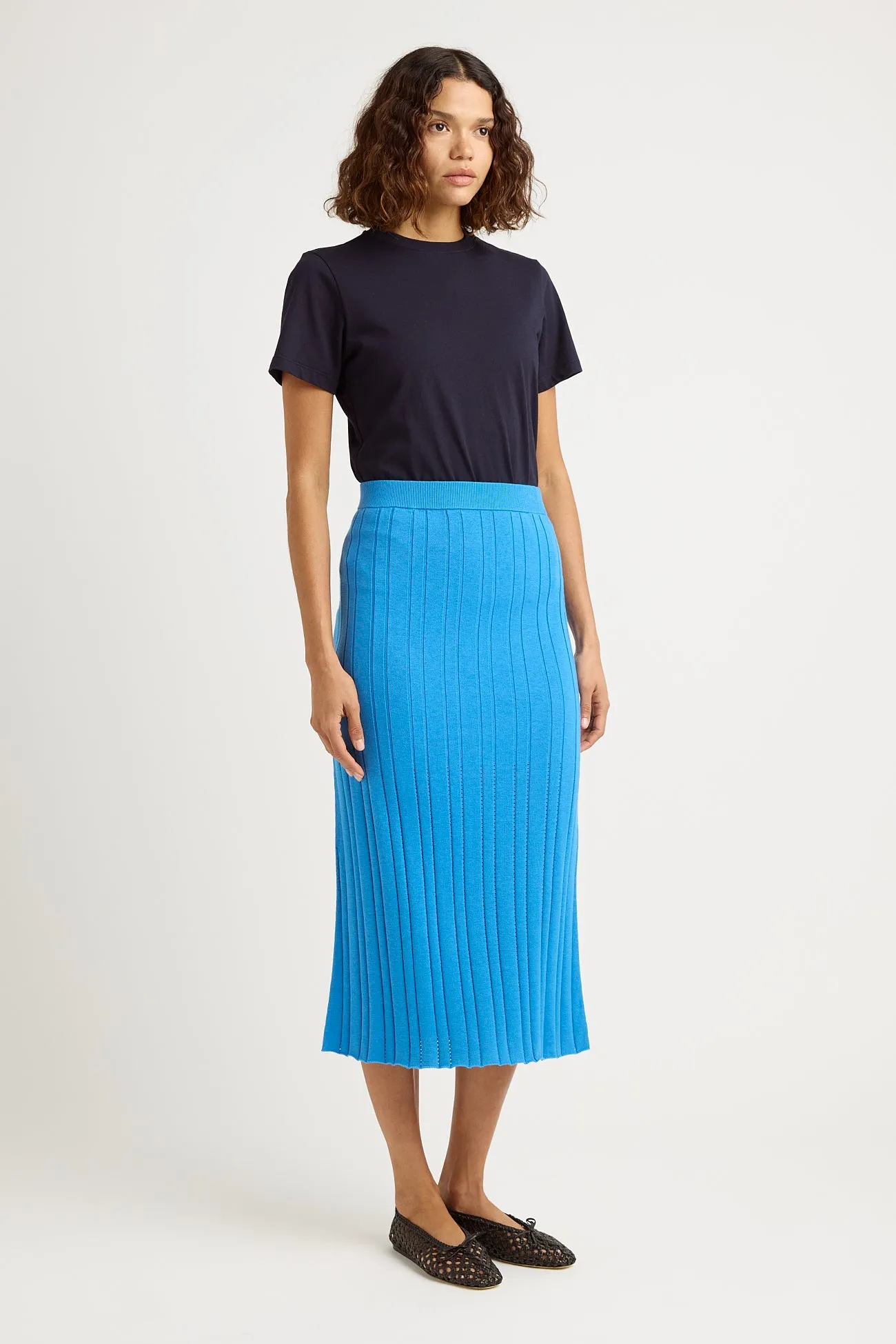 POINTELLE KNIT SKIRT