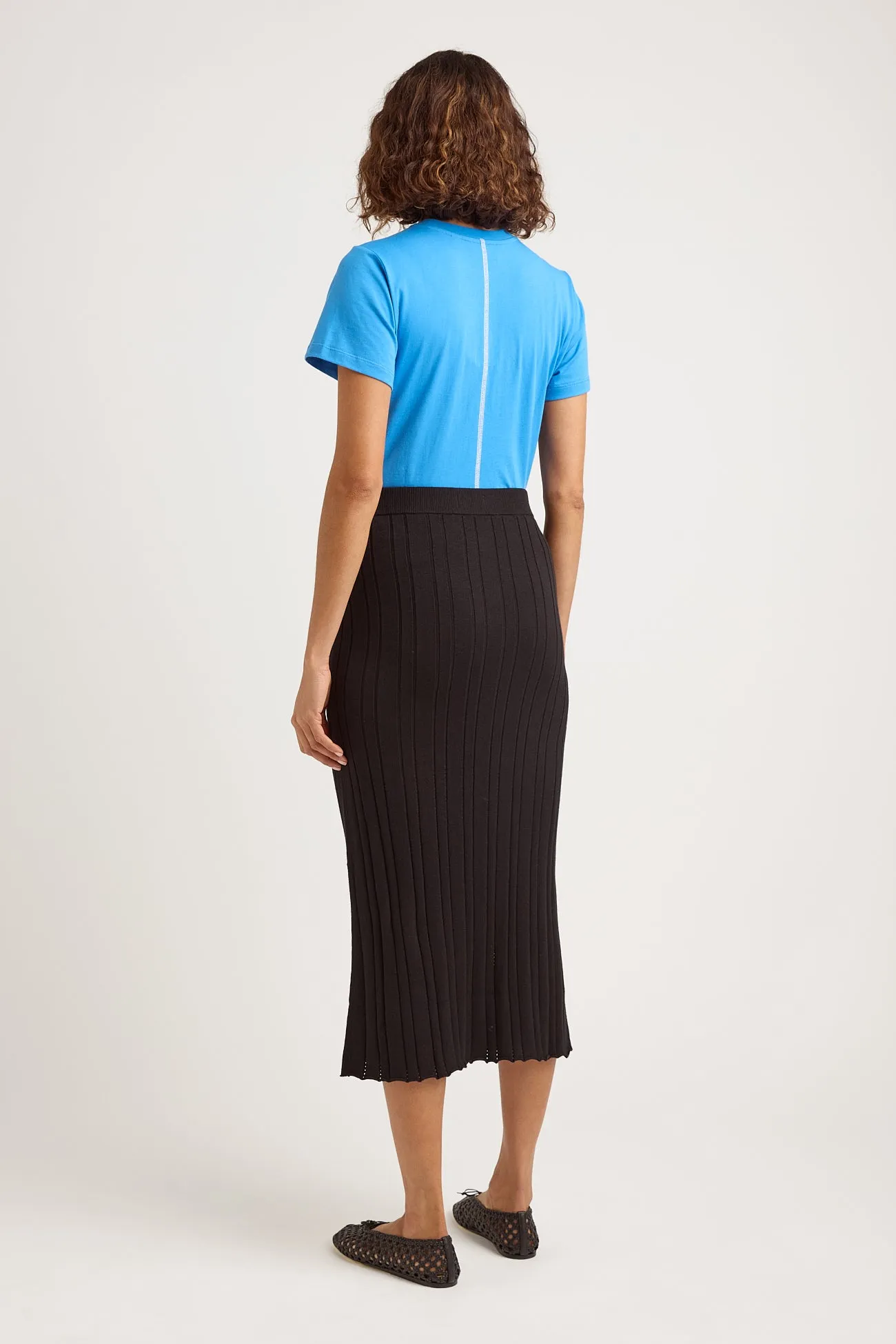 POINTELLE KNIT SKIRT