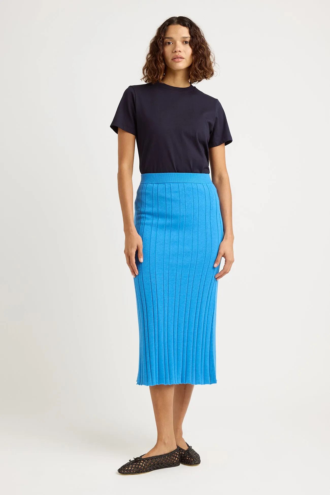 POINTELLE KNIT SKIRT