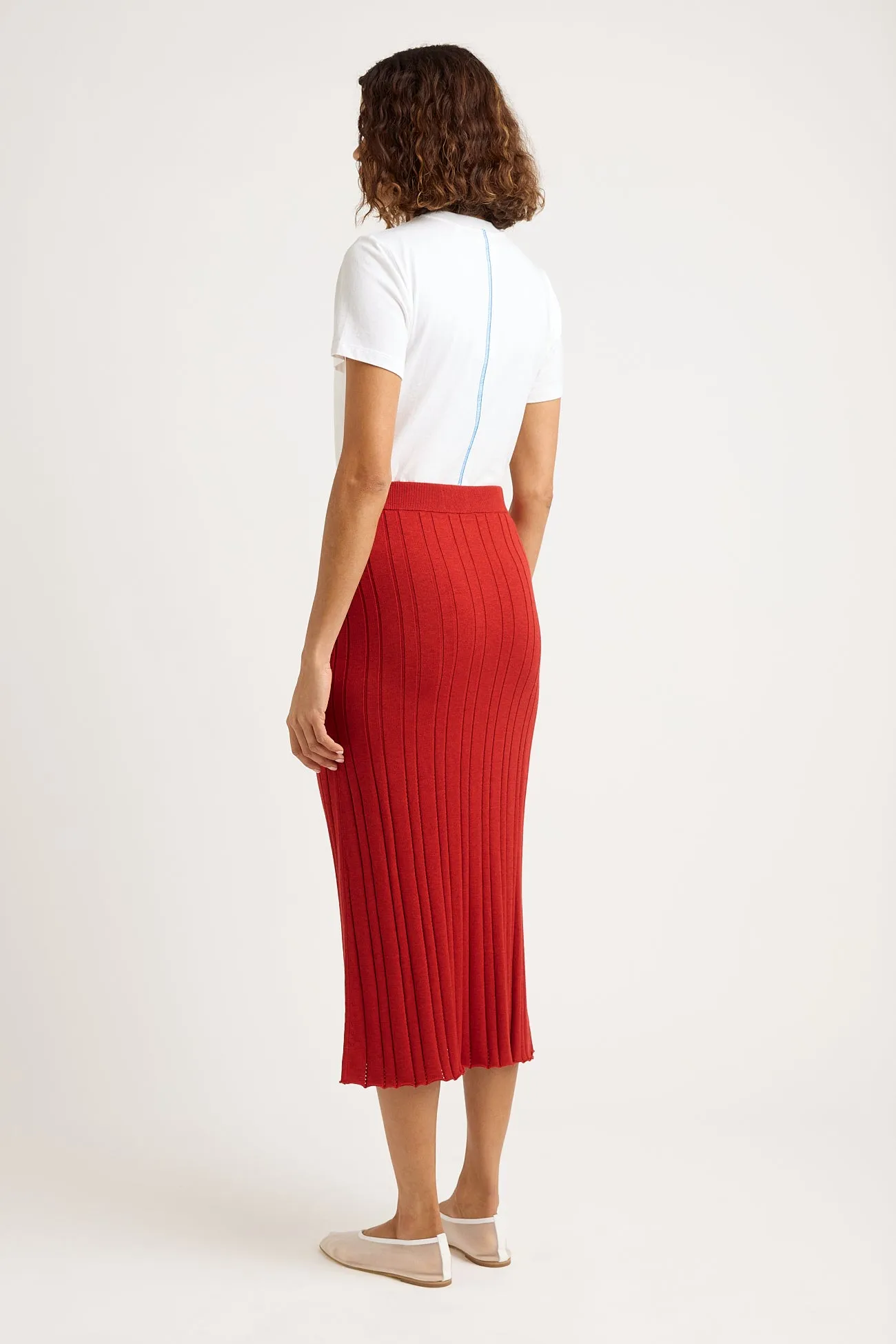 POINTELLE KNIT SKIRT