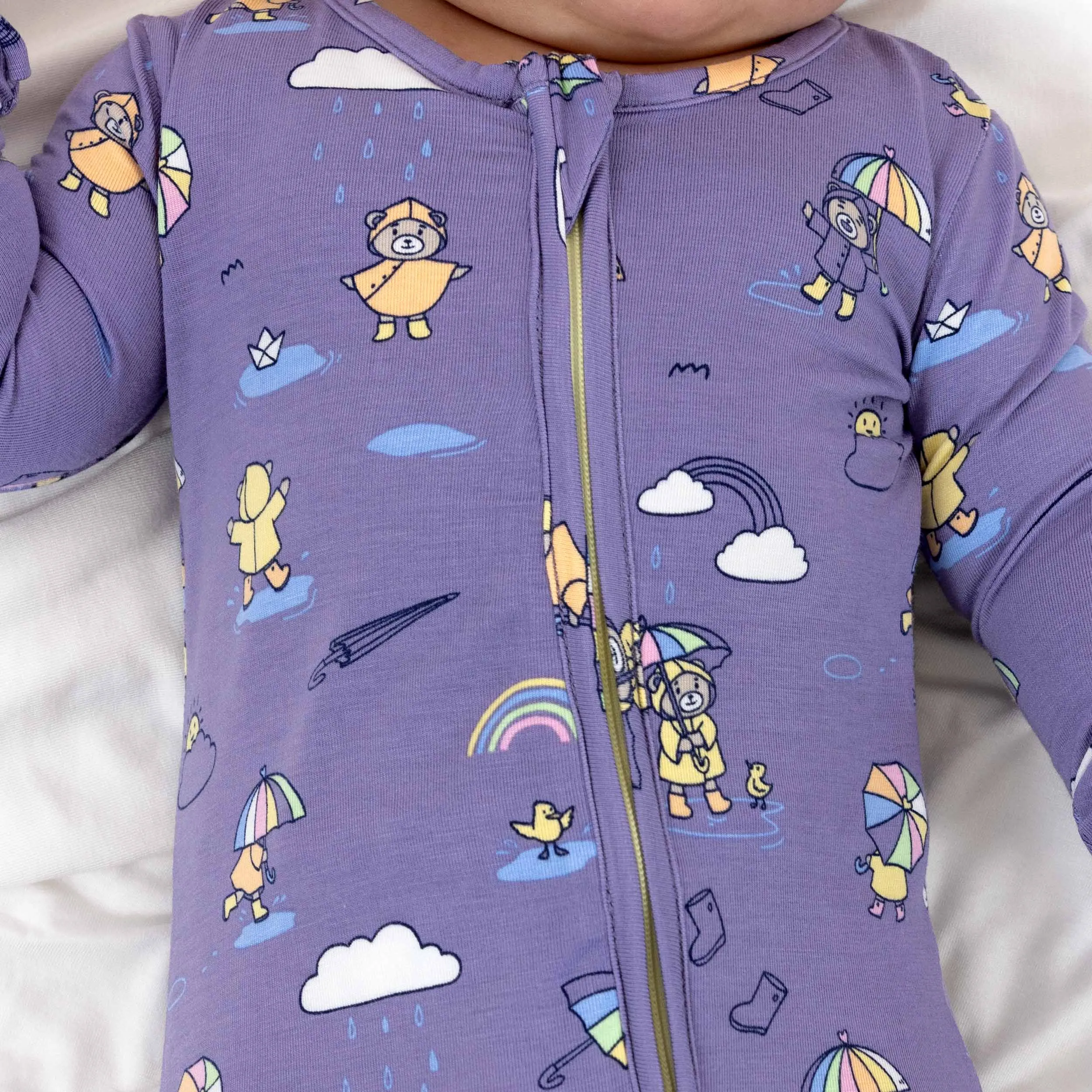 Rainbow Bear Bamboo Convertible Footie