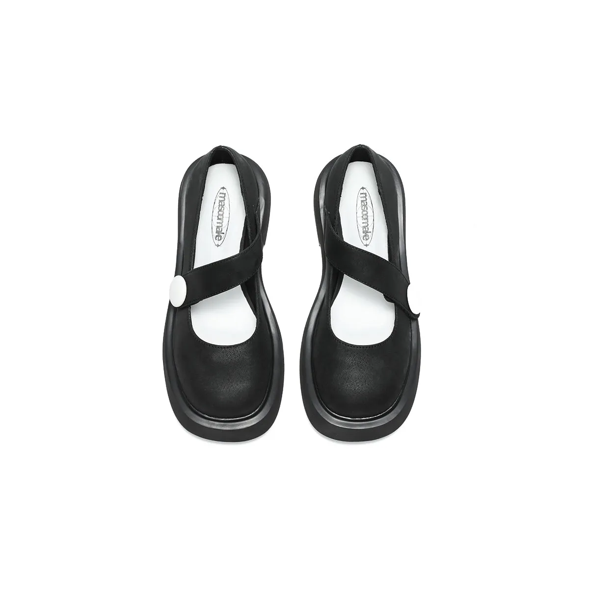 Round-Toe Low-Cut Platform Mary Jane Shoes