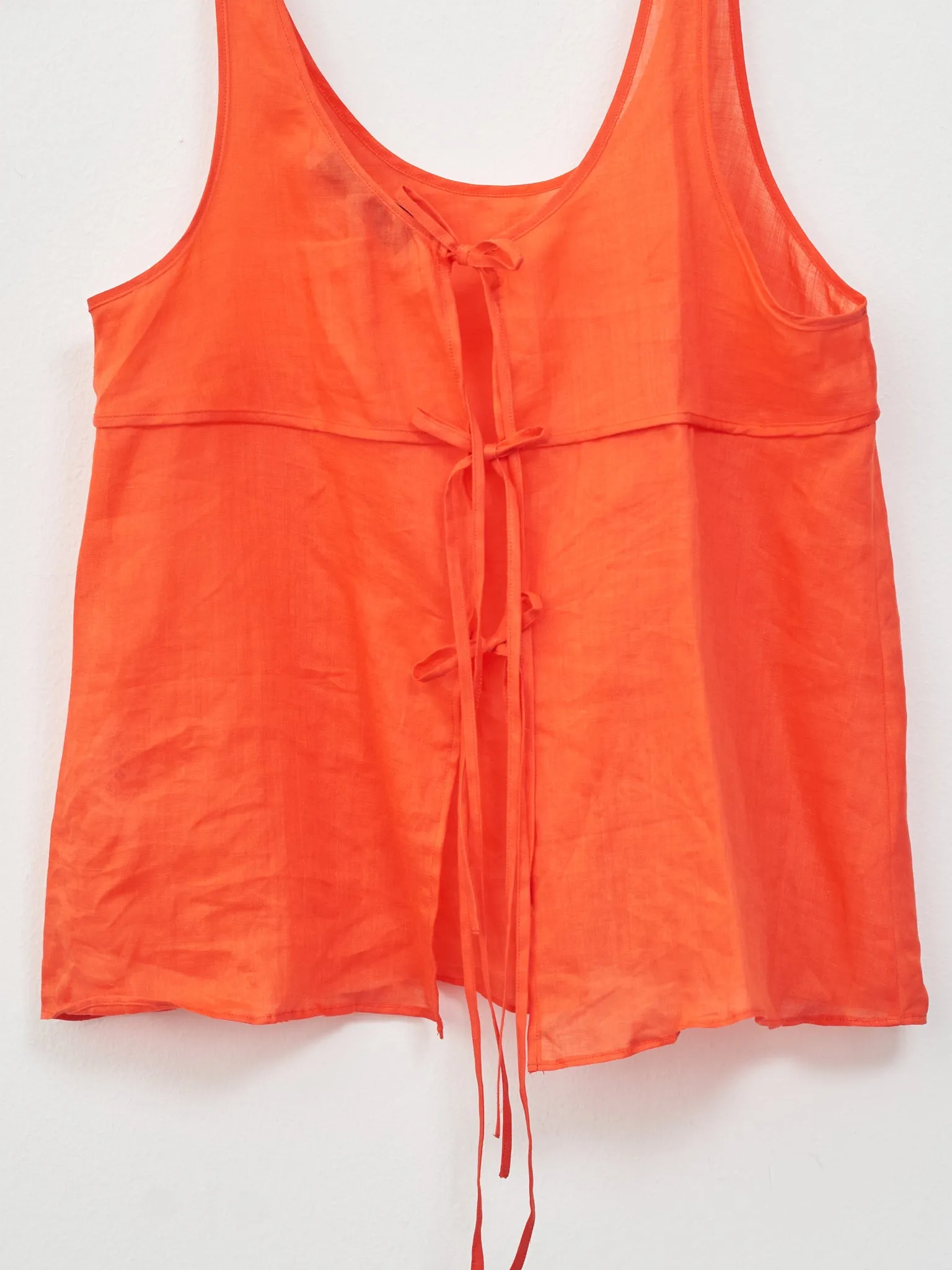 Sheer Tank Top - Orange