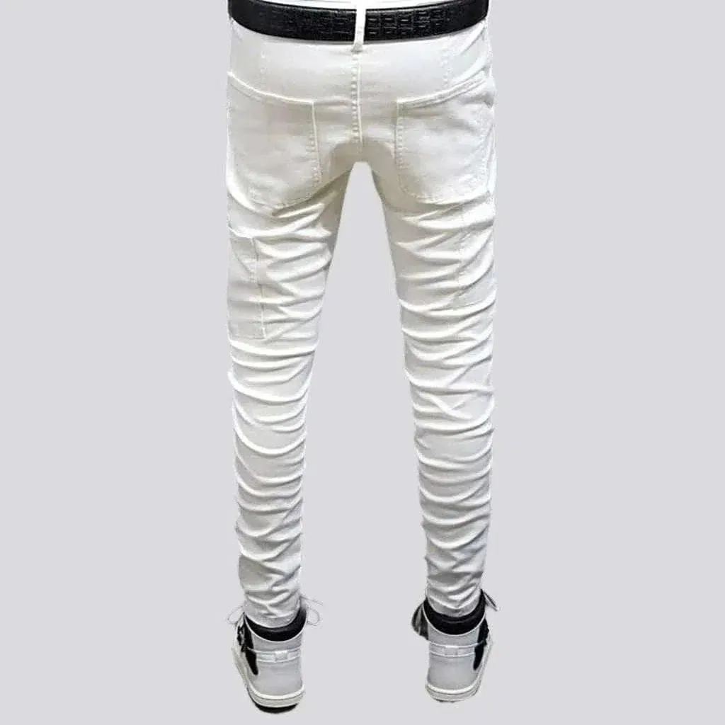 Skinny men's casual jeans