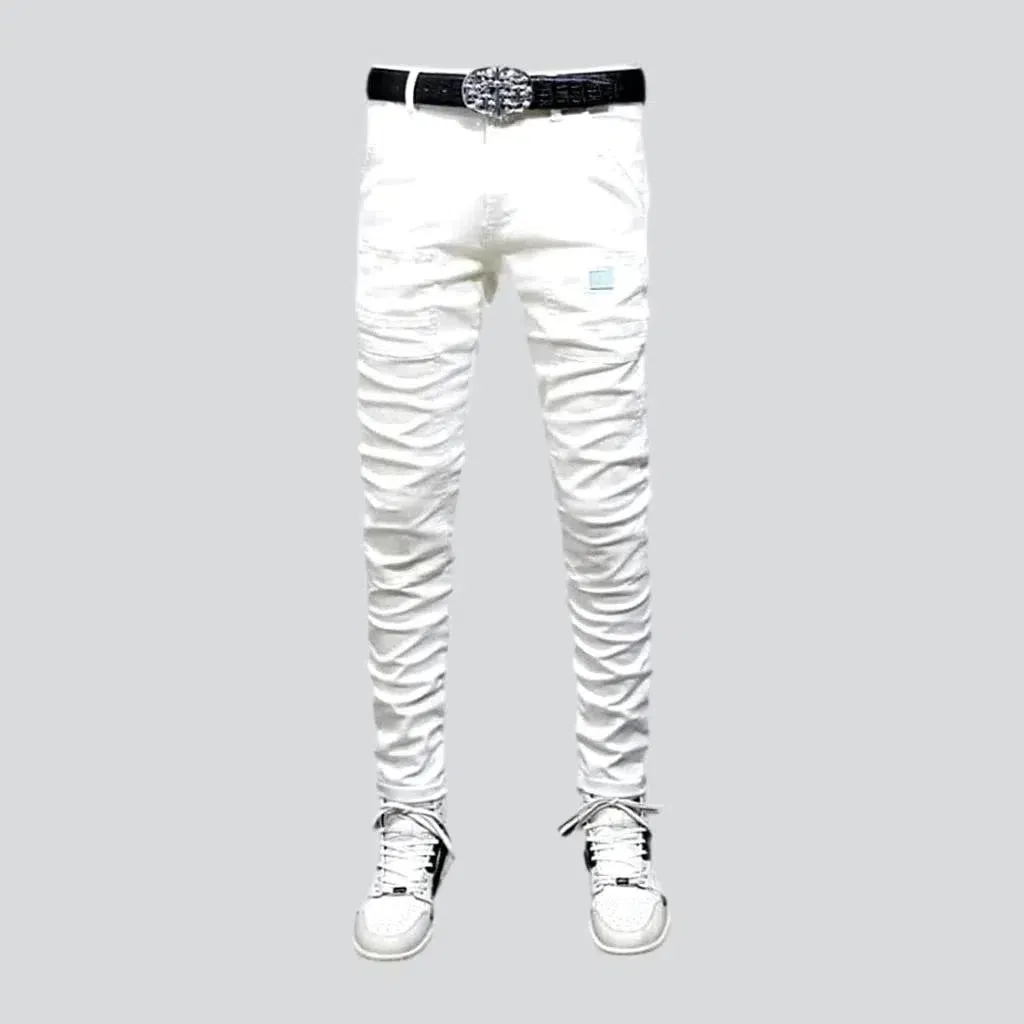 Skinny men's casual jeans