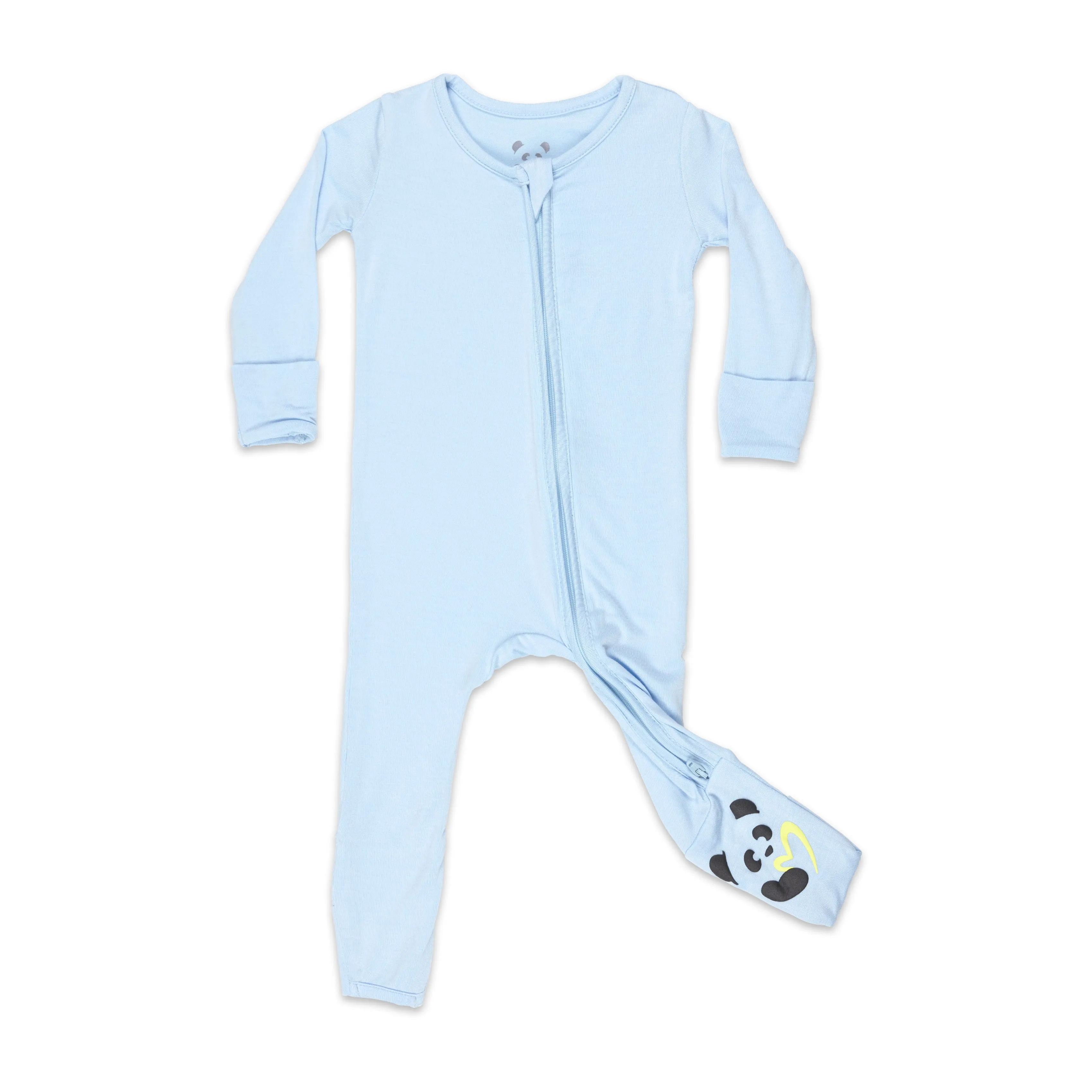 Sky Blue Bamboo Convertible Footie