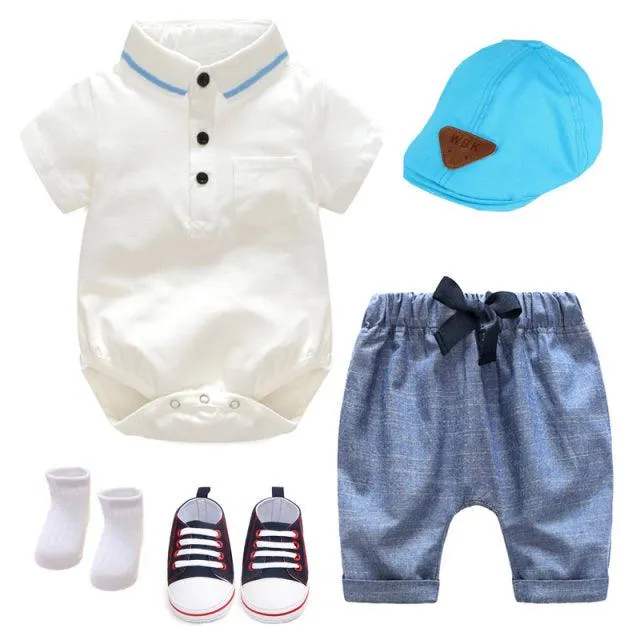 Summer Party Dress for Baby Boys - 7 pieces set