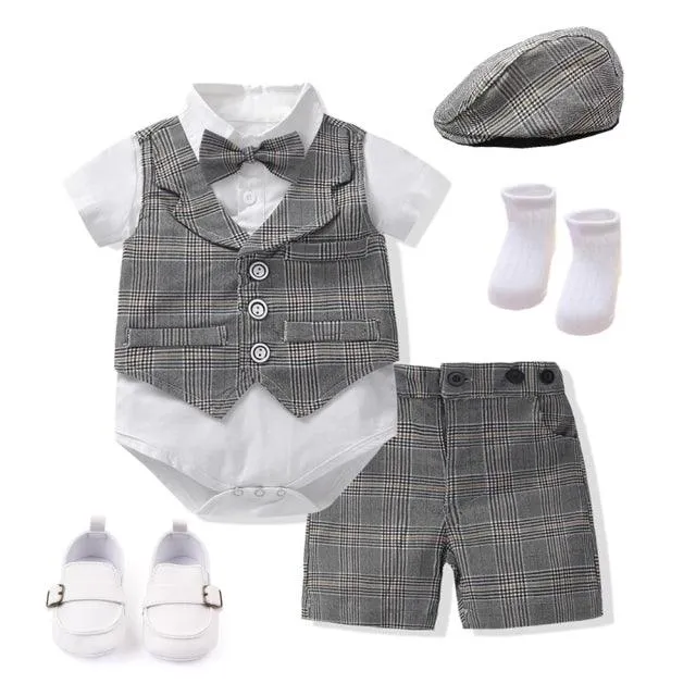 Summer Party Dress for Baby Boys - 7 pieces set