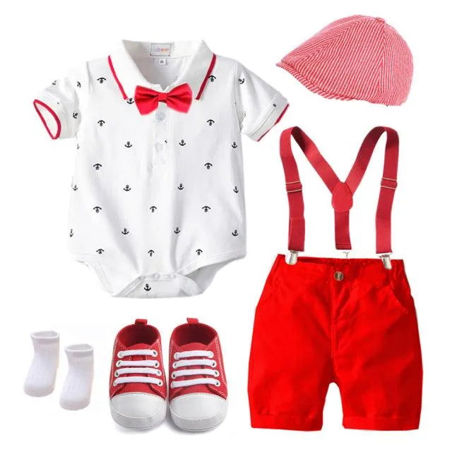 Summer Party Dress for Baby Boys - 7 pieces set