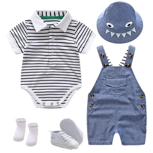 Summer Party Dress for Baby Boys - 7 pieces set