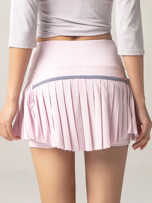 TEEK - Quick-Drying Pocketed Culotte Sports Shorts Tennis Pleated Skirt