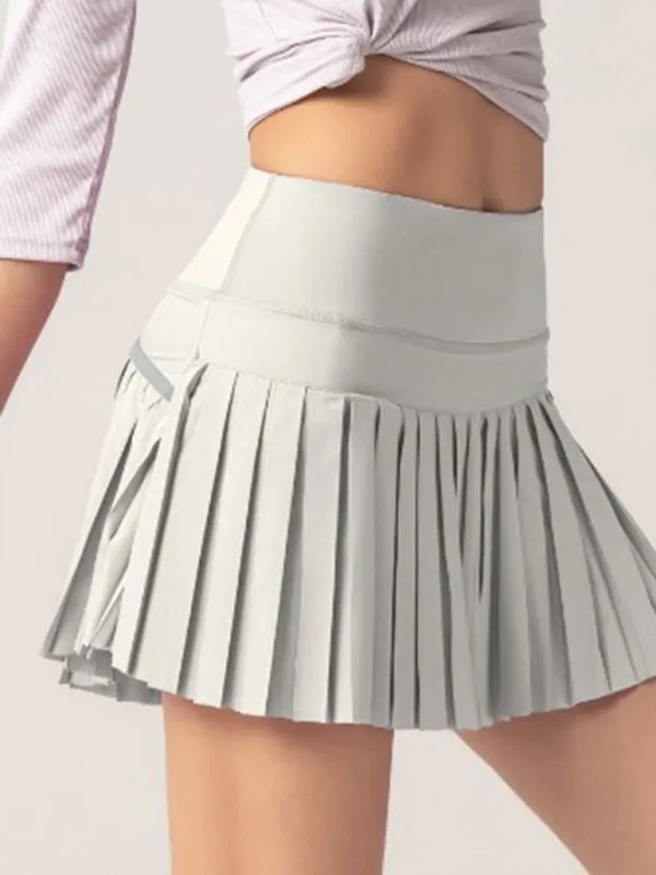 TEEK - Quick-Drying Pocketed Culotte Sports Shorts Tennis Pleated Skirt