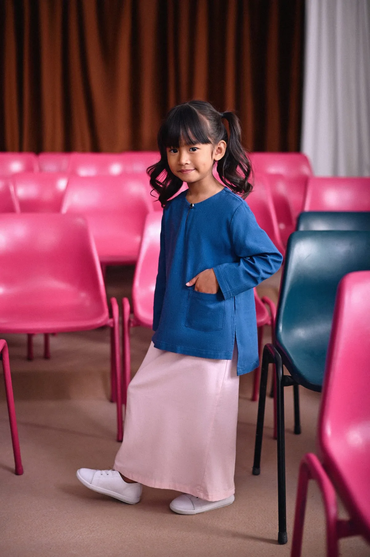 The Dulu Kita Fan Pleats Skirt - Pink