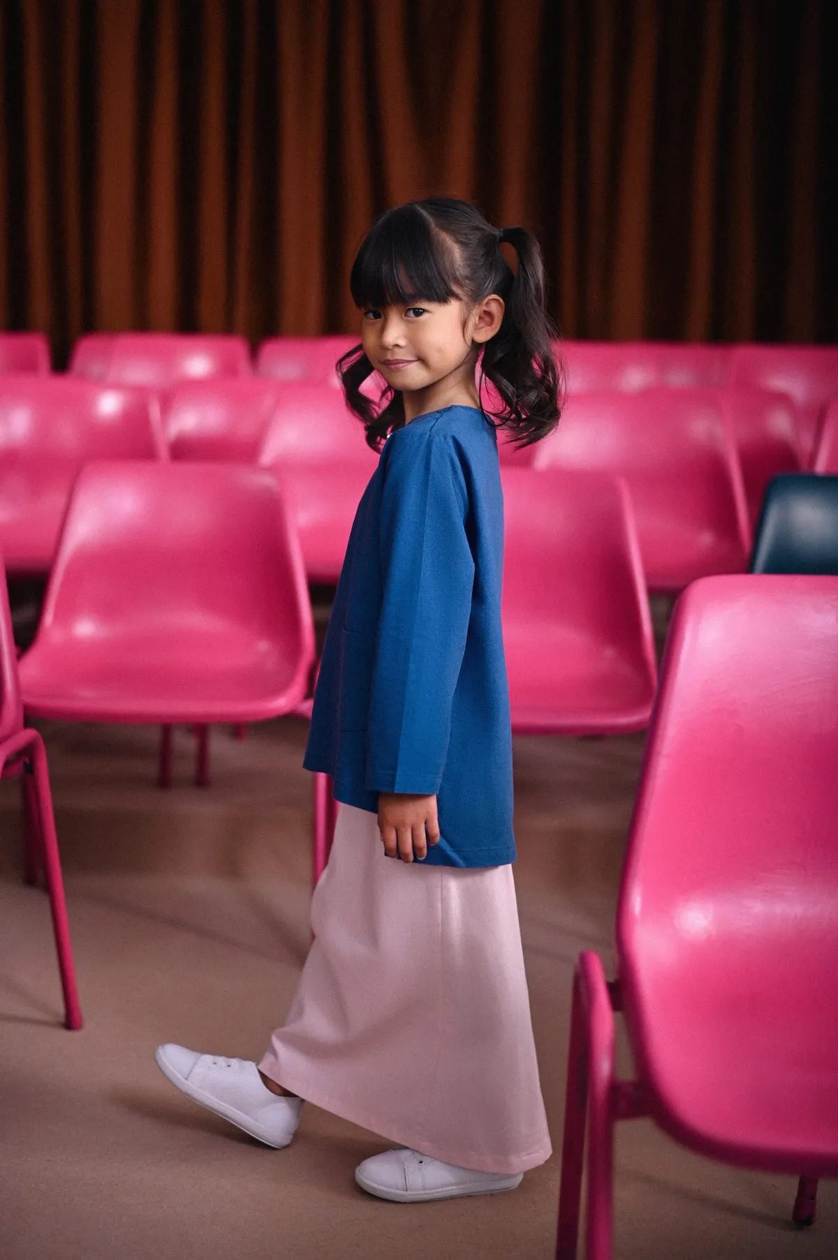 The Dulu Kita Fan Pleats Skirt - Pink