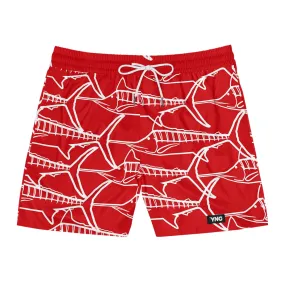 The National Marlin Swim Shorts - Red