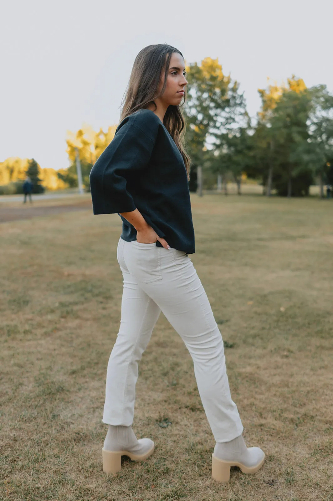 The Rana Corded Trouser by Part Two - Pale