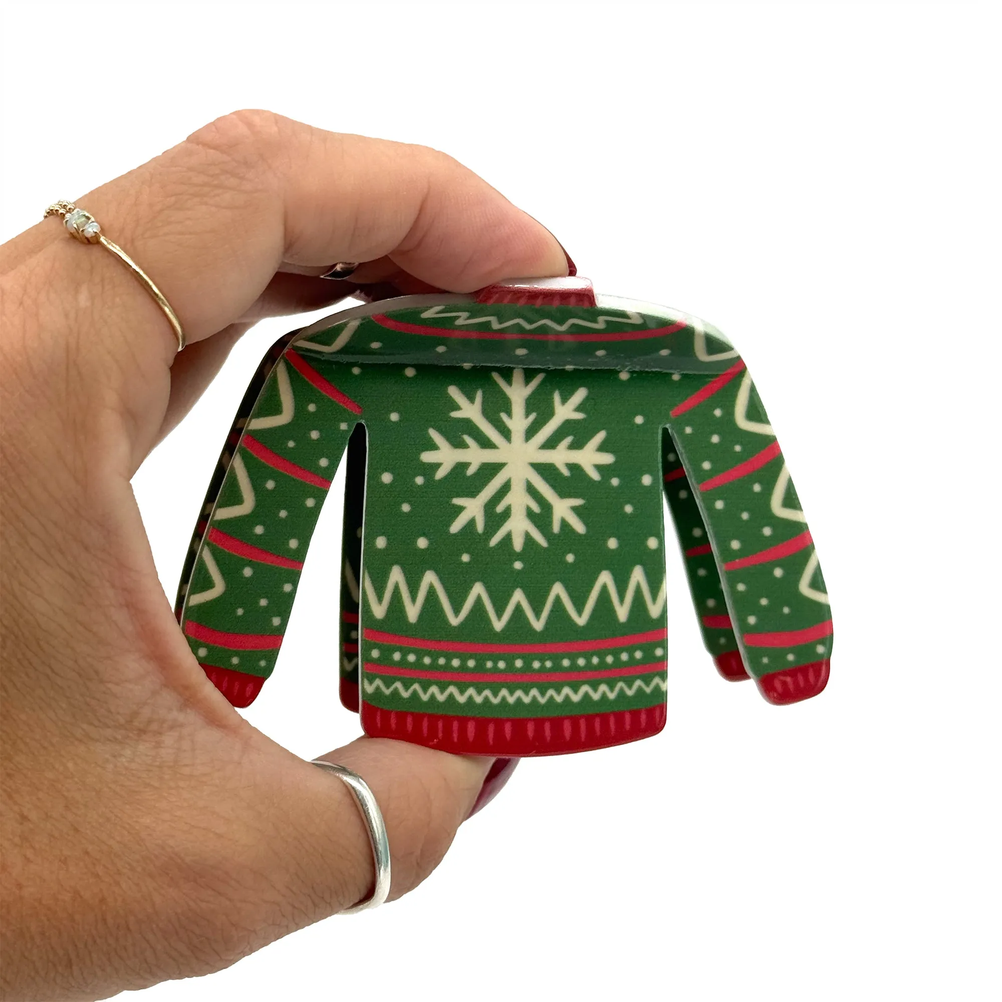 Ugly Christmas Sweater Hair Claw – Holiday Cheer for Your Hair!