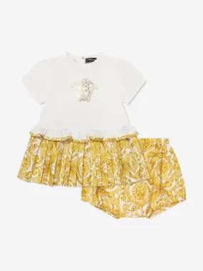 Versace Baby Girls Dress With Knickers in White