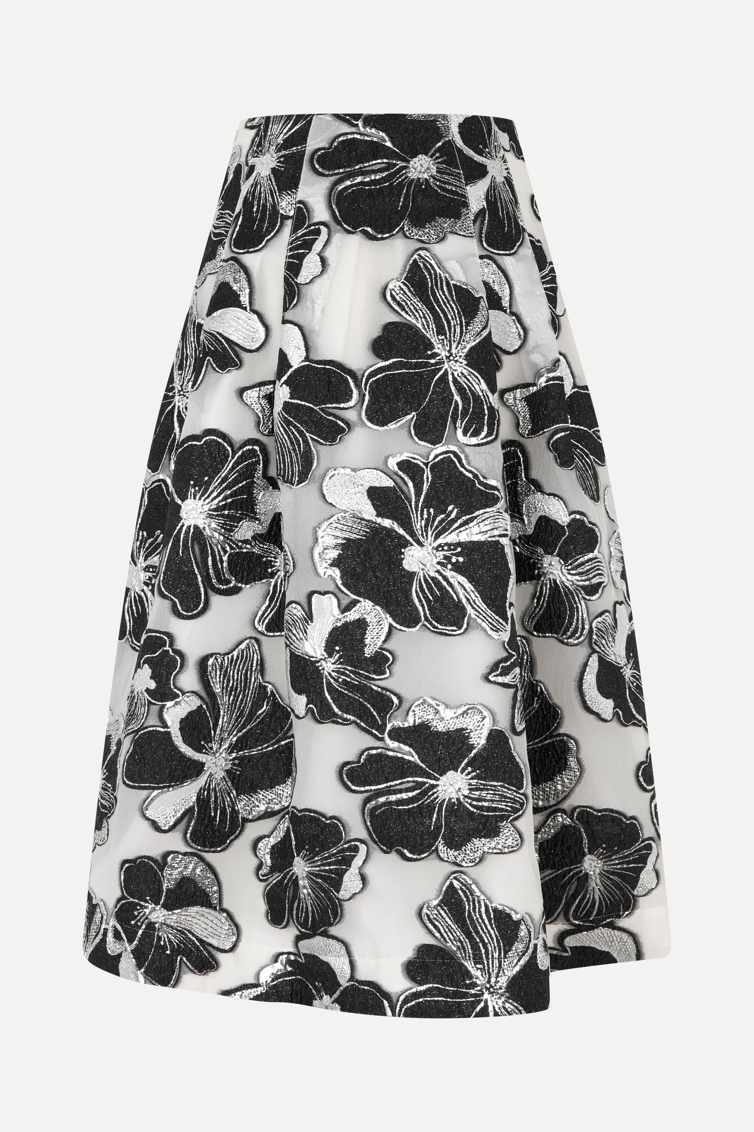 Voluminous Midi Skirt - Anemone Jacquard