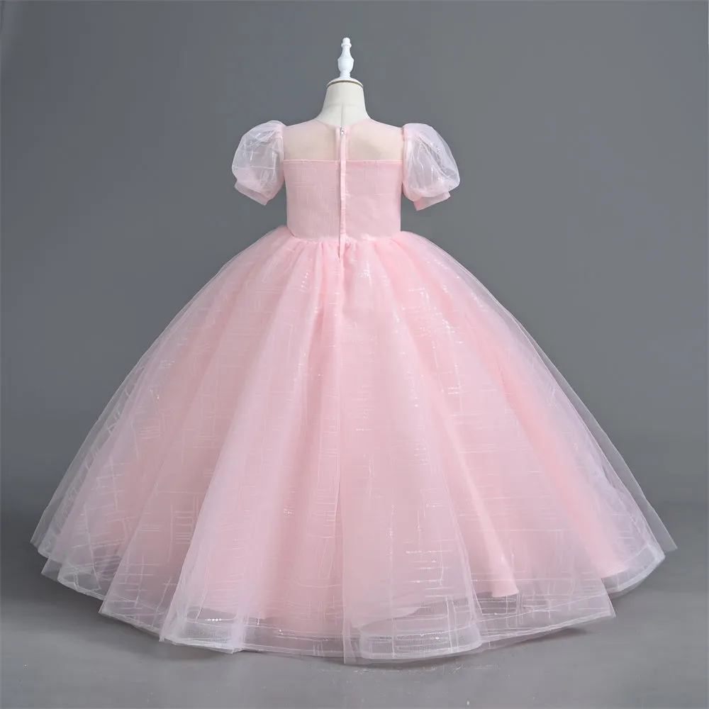 VT6001 Yoliyolei Sequined Flower Girl Dress Children's First Communion Princess Ball Gown Kids Party Dresses For Wedding Birthday