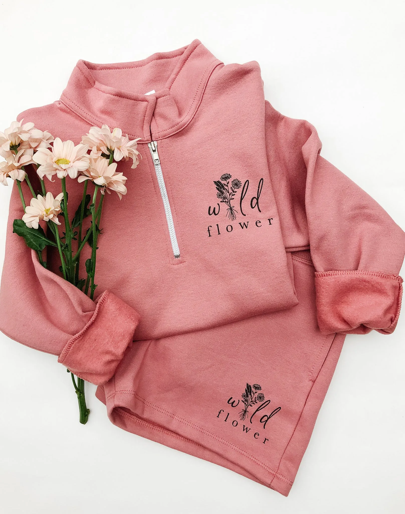 Wild Flower 1/4 Zip Pullover